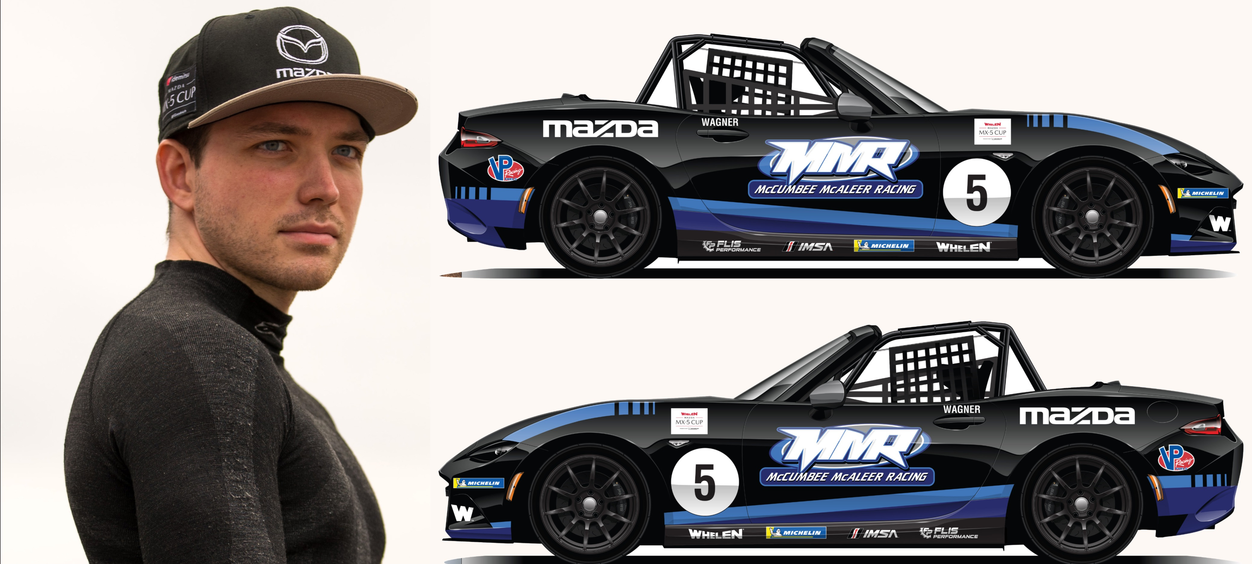 MCCUMBEE MCALEER RACING WELCOMES GRESHAM WAGNER TO 2024 MAZDA MX-5